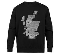 Jinbetee Mapa De Destilerías De Escocia Cuello Redondo Unisex Negro Black Crewneck Unisex Jumper