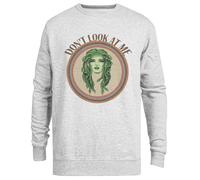 Jinbetee No Me Mires Medusa Jersey Gris Cuello Redondo Unisex Grey Crewneck Unisex Jumper