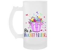 Jinbetee Sea Un Llenador De Baldes Vaso de cerveza transparente con asa Transparent Beer Glass Drinking Cup With Handle