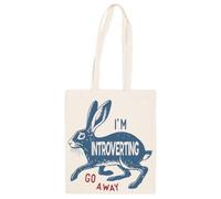 Jinbetee Soy Introvertido, Vete Bolso Totebag Beige Reutilizable Beige Totebag Shopping Bag Reusable