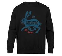 Jinbetee Soy Introvertido, Vete Cuello Redondo Unisex Negro Black Crewneck Unisex Jumper
