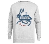 Jinbetee Soy Introvertido, Vete Jersey Gris Cuello Redondo Unisex Grey Crewneck Unisex Jumper