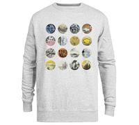 Jinbetee Tiny R.E.M. Sudadera Gris Unisex con Cuello Redondo Grey Crewneck Unisex Jumper