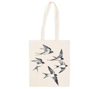 Jinbetee Vuelo De Golondrinas En El Cielo Azul Bolso Totebag Beige Reutilizable Beige Totebag Shopping Bag Reusable