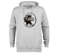Jinbetee Wojtek The Bear Sudadera con Capucha Unisex Gris De Manga Larga Unisex Hoodie Men's Women's Grey Long Sleeve Hooded Sweatshirt