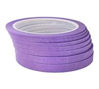 JINBING 8 cintas adhesivas de papel para manualidades, arte de uñas, dibujo, patrones, pintores, cinta de 2 mm a 10 mm x 25 m (morado)