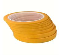 JINBING 8 cintas de papel para manualidades, arte de uñas, dibujos, pintores, cinta de 2 mm a 10 mm x 25 m (amarillo)