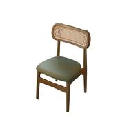 JINBIXIANGDJKS Mesa De Comedor De Madera Maciza Y Respaldo De Silla De Restaurante Retro con Cubierta Suave(Natural Wood,Green)