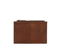 JINBIXIANGDJKS Tarjetero Delgado De Moda, Cartera Plegable con Cremallera, Dos Tarjeteros Plegables Antimagnéticos, Monedero(Coffee)