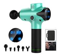 jinclonder Pistola de Masaje Pistola de Fascia, masajeador Muscular de percusión con Seis Cabezales de Masaje Pantalla LCD HD para músculos, Cuello, Espalda, Pierna, Hombro, Mano