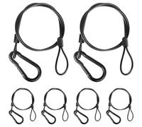 jindaaudio Cable de seguridad para iluminación (pack de 6), cable de seguridad para iluminación de escenario con capacidad de carga de 25kg (diámetro 2mm/0,08in, longitud 50cm/19,69in)