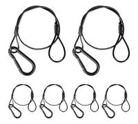 jindaaudio Cable de seguridad para iluminación (paquete de 6), cable de seguridad para iluminación de escenario con capacidad de carga de 25kg (diámetro 2mm/0,08in, longitud 30cm/11,82in)