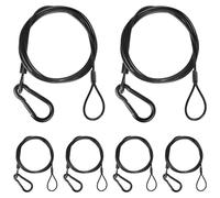 jindaaudio Cable de seguridad para iluminación (paquete de 6), cable de seguridad para iluminación de escenario con capacidad de carga de 25kg (diámetro 2mm/0,08in, longitud 100cm/39,37in)