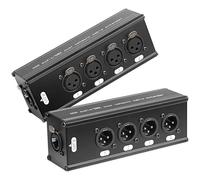 jindaaudio Multired de 4 canales, XLR macho y hembra de 3 pines a canales de cable Ethercon, extensor de cable DMX a través de red, extensor Ethernet RJ45 Cat5/Cat6 compatible (1 par: 4 macho + 4