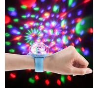Jindaaudio Reloj de pulsera LED de bola de discoteca, luz multicolor activada por sonido, silicona, batería recargable, estilo moderno, azul