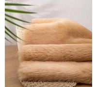 JINDAOSH Peluche Corto 2cm Shaggy Faux Fur Tela （20cm*50cm） Piel sintética Costura Tela Cosplay Traje Bolsos Sombreros Decoraciones Alfombras DIY Crafts Craft Supply(16 Khaki)