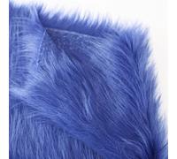 JINDAOSH Thicke Pelo Largo 90mm Tela De Piel Sintética para Tapicería Manualidades Bricolaje Piel Felpa Falsa Tela Peluche para Disfraces Abrigo Cosplay 150x50cm(Color:Azul)