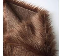 JINDAOSH Thicke Pelo Largo 90mm Tela De Piel Sintética para Tapicería Manualidades Bricolaje Piel Felpa Falsa Tela Peluche para Disfraces Abrigo Cosplay 150x50cm(Color:café)