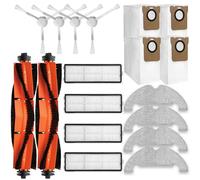 JINDEHUI Kit Accesorios de Recambios para Dreame D10 Plus / Z10 Pro / L10 Plus Robots aspiradores Repuesto, 2 Cepillo Principal, 4 Cepillos Laterales, 4 filtros Hepa,4 paños para fregona Mopa,4 Bolsas