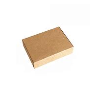 JINDIZH 10/10/10/5 0pcs / Lot Craft Kraft Paper Box Packaging Fiesta de boda Pequeño regalo Candy Favor Paquete Cajas de Evento Favor Supplies(Brown,50PCS_11.5X7X3.5CM)
