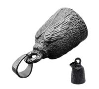 Jinete Buena suerte Bell - Llavero de motocicleta - clásico - Token Biker - Accesorio de alas de ángel | aspecto inspirado en vintage, construcción de metal sólido, leyenda tradicional de la