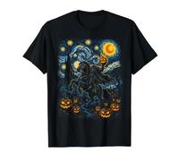 Jinete de Halloween gótico Noche Calabaza Jinete sin Cabeza Camiseta gráfica económica