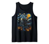 Jinete de Halloween gótico Noche Calabaza Jinete sin Cabeza Camiseta sin Mangas