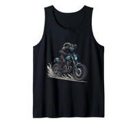 Jinete de Motocicleta Ram en Armadura Azul futurista Camiseta sin Mangas