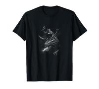 Jinete del dragón de fantasía épica Mujer vikinga Mujer guerrera Camiseta
