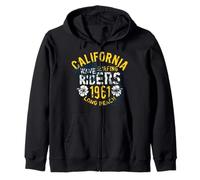 Jinetes de Surf de Olas Vintage de California 1961 Long Beach Sudadera con Capucha