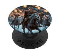 Jinetes nórdicos no Muertos - Mitología vikinga de fantasía Oscura del Norte PopSockets PopGrip Adhesivo