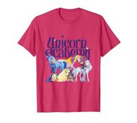 Jinetes y Unicornios Camiseta, Hombre, Rojo Jaspeado, L