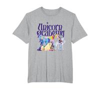 Jinetes y Unicornios Camiseta, Hombre Tallas Grandes, Gris Jaspeado, 4X Alto