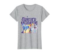 Jinetes y Unicornios Camiseta, Mujer, Gris Jaspeado, L