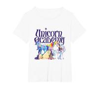 Jinetes y Unicornios Camiseta, Mujer Tallas Grandes, Blanco, 3XL Grande