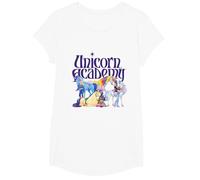 Jinetes y Unicornios Camiseta, Niñas, Blanco, L