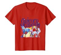 Jinetes y Unicornios Camiseta, Niños, Rojo, 4 años