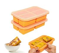 Jinfanshurich 2 moldes congeladores de silicona con tapa, caja congeladora de 250 ml, extragrande, sin BPA, cajas congeladoras de silicona apilables para congelar sopas, caldos, salsas y residuos