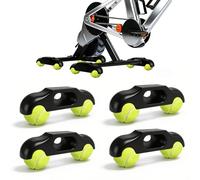 Jinfanshurich Juego de 4 adaptadores para bicicleta con pies de pelota de tenis Wahoo Kickr Core 2, incluye 8 pelotas de tenis