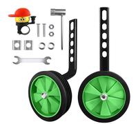 Jinfanshurich Ruedas de apoyo para bicicletas infantiles, ruedas de apoyo universales ajustables para bicicletas infantiles para bicicletas infantiles de 12-20 pulgadas (Verde)