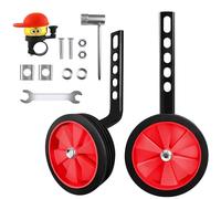 Jinfanshurich Ruedas de apoyo para bicicletas infantiles, Ruedas de apoyo universales ajustables para bicicletas infantiles para bicicletas de 12-20 pulgadas (Rojo)
