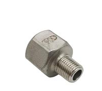 JINFEUGE 1 Pieza de Conexión para Tubería de Acero Inoxidable 304 Resistente a Los Encastres Roscaho a Hembra Bsp de 1/8", 1/4", 3/8", 1/2", 3/4", 1"/Male Dn20/Female Dn25