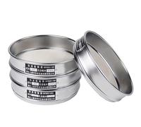 JINFEUGE 1 Set Lid+Bottom+Test Sieve Dia 20 cm Galvanized Cover And Container,For Laboratory Sampling Inspection Pharmacopeia Sieve/20 Mesh(0.9Mm)