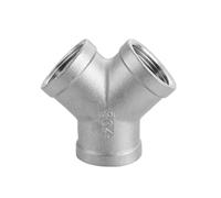 JINFEUGE 1 Te de 3 Vías Roscadaho +Ho + Hembra Dn6/Dn8/Dn15/Dn25, Accesorio de Tubería en T de 1/4", 1/2", 3/4", 1" Y 1-1/4" Bsp, Roscado, Acero Inoxidable 304/Y Female Thread/1/2"