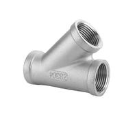 JINFEUGE 1 Te de 3 Vías Roscadaho +Ho + Hembra Dn6/Dn8/Dn15/Dn25, Accesorio de Tubería en T de 1/4", 1/2", 3/4", 1" Y 1-1/4" Bsp, Roscado, Acero Inoxidable 304/Y Female Thread-01/1"