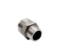 JINFEUGE 1 Unión de Boquilla Hexagonal de Acero Inoxidable 304, Conector para Tubería Deua Y Aceite, Roscaho Bsp de 1/8", 3/8", 1/2", 1" Y 1-1/2"/Dn15 To Dn10