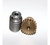 JINFEUGE 1M-20T, Relación de Reducción 1:20, Engranaje Helicoidal Dere, Reductor Helicoidal Metálico, Piezas de Transmisión (1 Par)./Rod Hole 6Mm/Gear Hole 8Mm