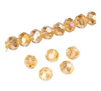 JINFEUGE 80 Piezas de 3,0 Mm/4 Mm/6 Mm/8 Mm, Perfectas para la Creación de Pulseras, Collares Y Bisutería. Cuentas Redondas de Cristal./Z115Ab Champne/3.0Mm