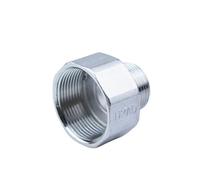 JINFEUGE Accesorios de Tubería de Acero Inoxidable 304, Reductoresho a Hembra Bspt, Rosca de 1/4", 1/2", 3/4", 1" Y 2", Adaptadores para Tuberías Deua Y Aceite/Female To Male/Dn10 To Dn8