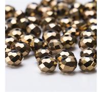 JINFEUGE Cuentas de Cristal Checas Redondas Sueltas de 4 Mm/6 Mm/8 Mm, Espaciadores de Color Ab para la Creación de Joyas/Z324Ab/8Mm
